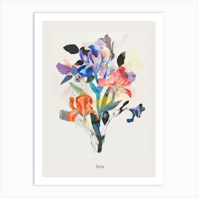 Iris 1 Collage Flower Bouquet Poster Art Print