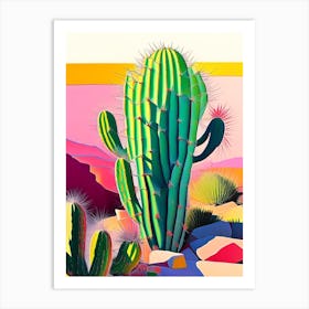 Acanthocalycium Cactus Modern Abstract Pop Art Print