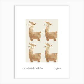 Cute Animals Collection Alpaca 4 Art Print
