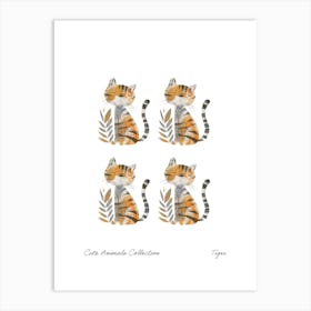 Cute Animals Collection Tiger 4 Art Print