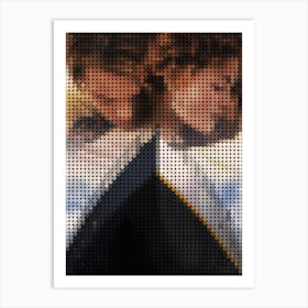 Titanic Movie Poster In A Pixel Dots Art Style 2 Art Print