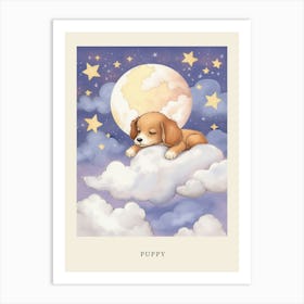 Sleeping Baby Puppy 2 Nursery Poster Art Print
