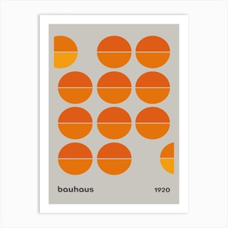 Bauhaus Print, Orange Ballas, Mid Century Modern Wall Art, Pop Culture Print Modern Art, Exhibition Poster, Minimalist Modern, Retro Print Art Print