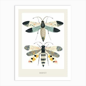 Colourful Insect Illustration Hornet 1 Poster Art Print