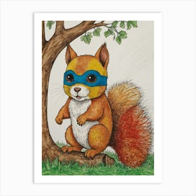 Super Squirrel 5 Art Print