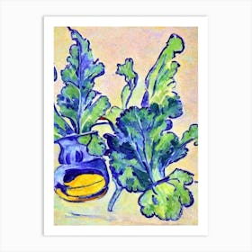 Mustard Greens 2 Fauvist vegetable Art Print