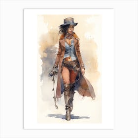 Steampunk Cowgirl 7 Art Print