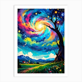 Galaxy Painting 11 Art Print