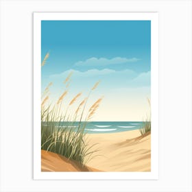 Baltic Sea And North Sea, Minimalist Ocean and Beach Retro Landscape Travel Poster Set #3 Art Print