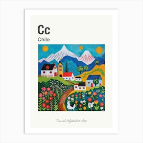 Kids Travel Alphabet  Chile 4 Art Print