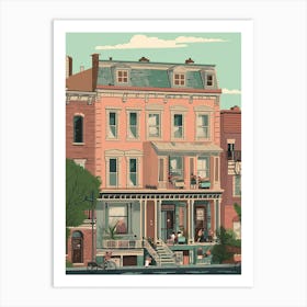 Philadelphia United States Travel Illustration 4 Art Print