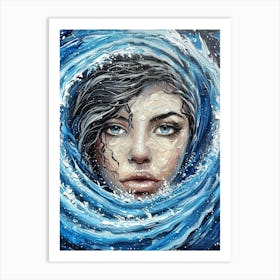 Woman In The Water 1 Art Print