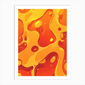 Orange Cheese Texture Art Print