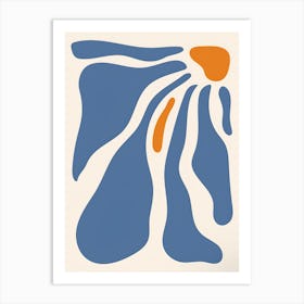 Abstract Blue And Orange Art Print