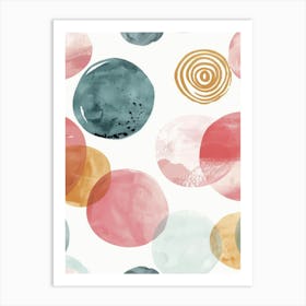 Watercolor Circles 2 Art Print