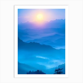 Sunrise In The Mountains 7 Art Print