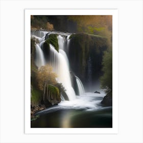 Gartempe Waterfalls, France Realistic Photograph (2) Art Print