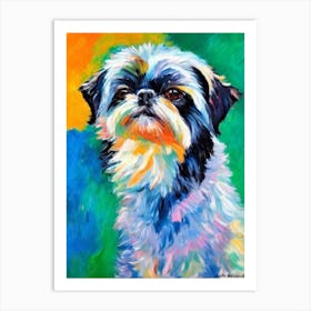 Brussels Griffon Fauvist Style Dog Art Print