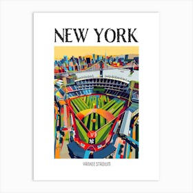 Yankee Stadium New York Colourful Silkscreen Illustration 2 Poster Art Print