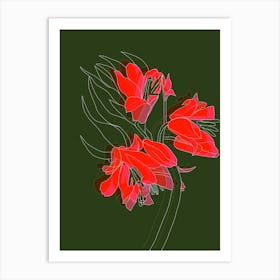 Red Lilies Art Print