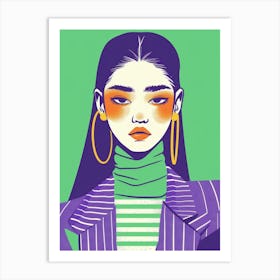 Asian Fashion Illustration 1 Art Print