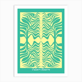 Pattern Bizarre Tropical Palm Leaf In Green Art Print