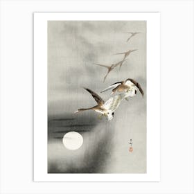 Geese In Flight (1900 1930), Ohara Koson Art Print