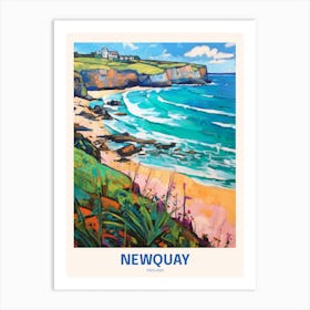 Newquay England Uk Travel Poster Art Print