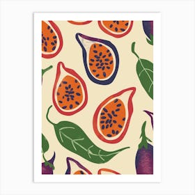 Passion Fruit Pattern Illustration 3 Art Print