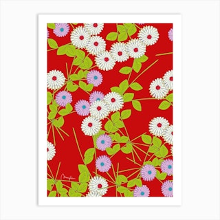 Mikado Flowers Art Print