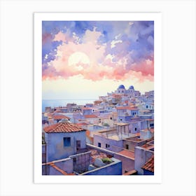 Sunset In Crete Art Print