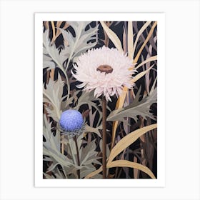 Flower Illustration Cornflower 2 Art Print