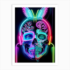 Neon Skull 16 Art Print