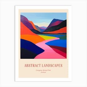 Colourful Abstract Cairngorms National Park Scotland 2 Poster Art Print