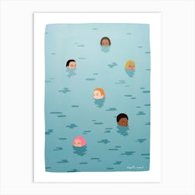 Swimming Together Art Print