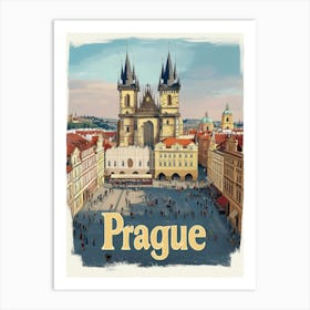 Aihrgdesign A Classic 1960s Travel Poster For Prague Showcasi 56e6aa63 6b67 4c8c 9c9d 86226a535c4a 2 Art Print