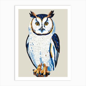 Mosaic Owl Art Print