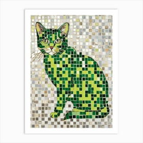 Mosaic Cat 11 Art Print