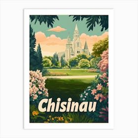 Aihrgdesign A Classic 1960s Travel Poster For Chisinau 4 Art Print