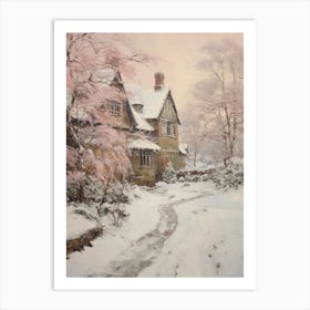 Dreamy Winter Painting Cotswolds United Kingdom 5 Art Print