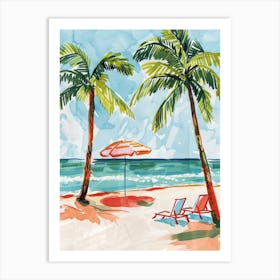 Travel Poster Happy Places Miami Beach 3 Art Print