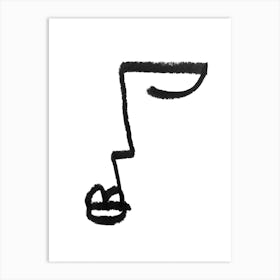 One Line Face Drawing Art Print
