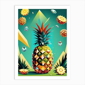 Pineapple With Diamonds Art Print