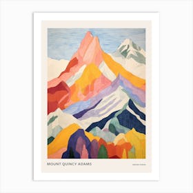 Mount Quincy Adams United States 2 Colourful Mountain Illustration Poster Art Print