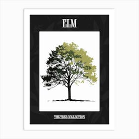 Elm Tree Pixel Illustration 4 Poster Art Print
