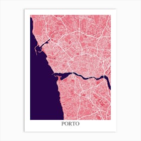 Porto Pink Purple Art Print