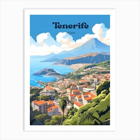 Tenerife Spain Summer Travel Illustration Art Print