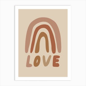 Boho Rainbow Love Cottagecore Nursery Art Art Print