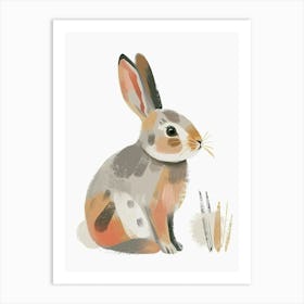 Argente Rabbit Kids Illustration 2 Art Print