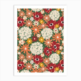 Mixed Summer Floral Late Summer Art Print